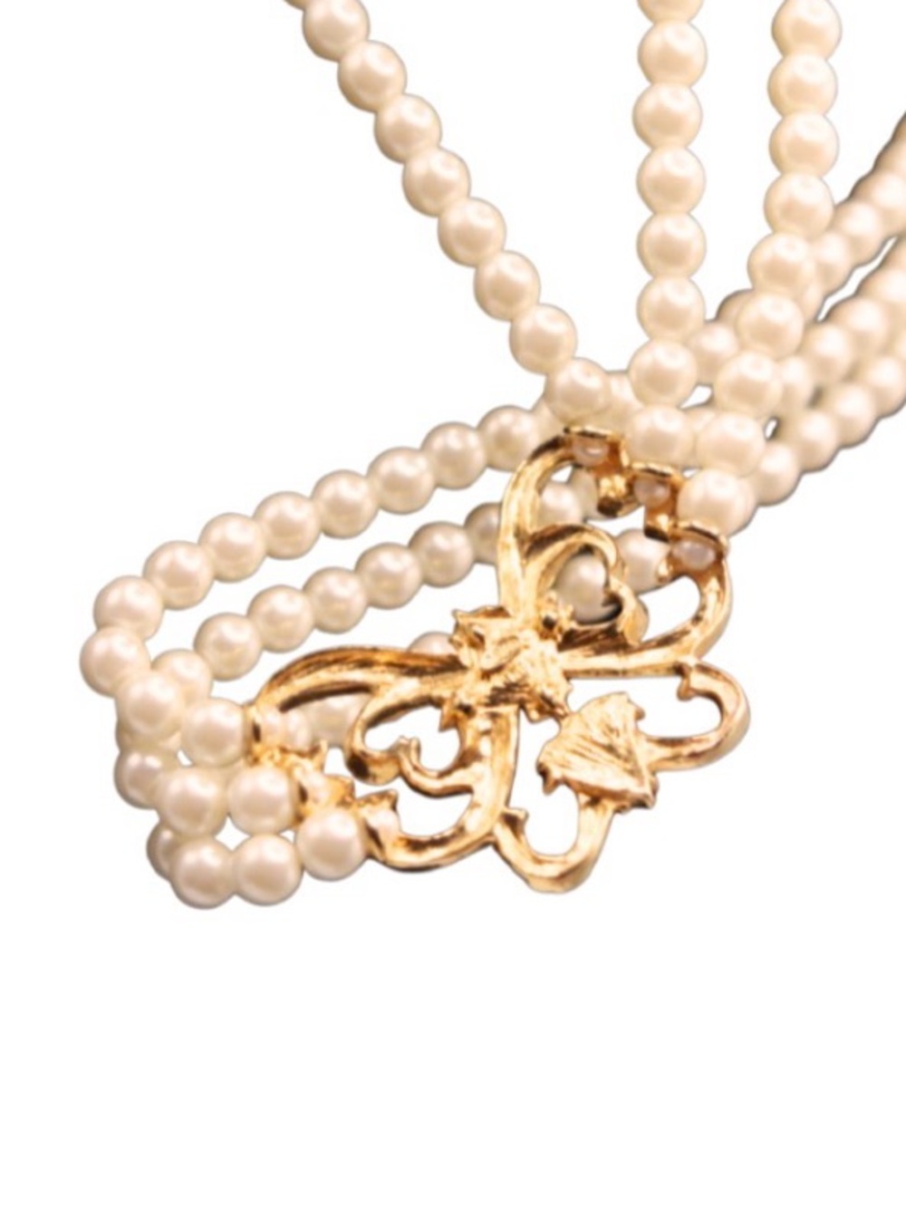 Vintage Avon Butterfly Pearls - Picture 4 of 5